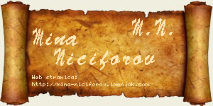 Mina Nićiforov vizit kartica